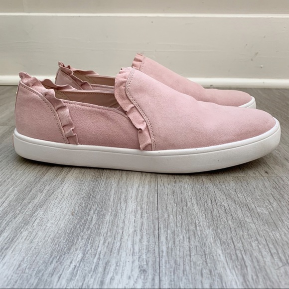 Kate Spade | Pink Ruffle Suede Sneakers Sz. 9M - Picture 3 of 8